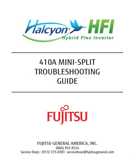 troubleshooting fujitsu mini split|410A MINI